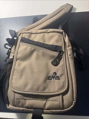Khaki Canvas Messenger Sling Bag for Men
